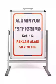 Kod-112-yer-tipi-poster-pano-50x70 -Çift Taraflı-
Çerçeve: Alüminyum
Reklam Alanı: 50x70cm